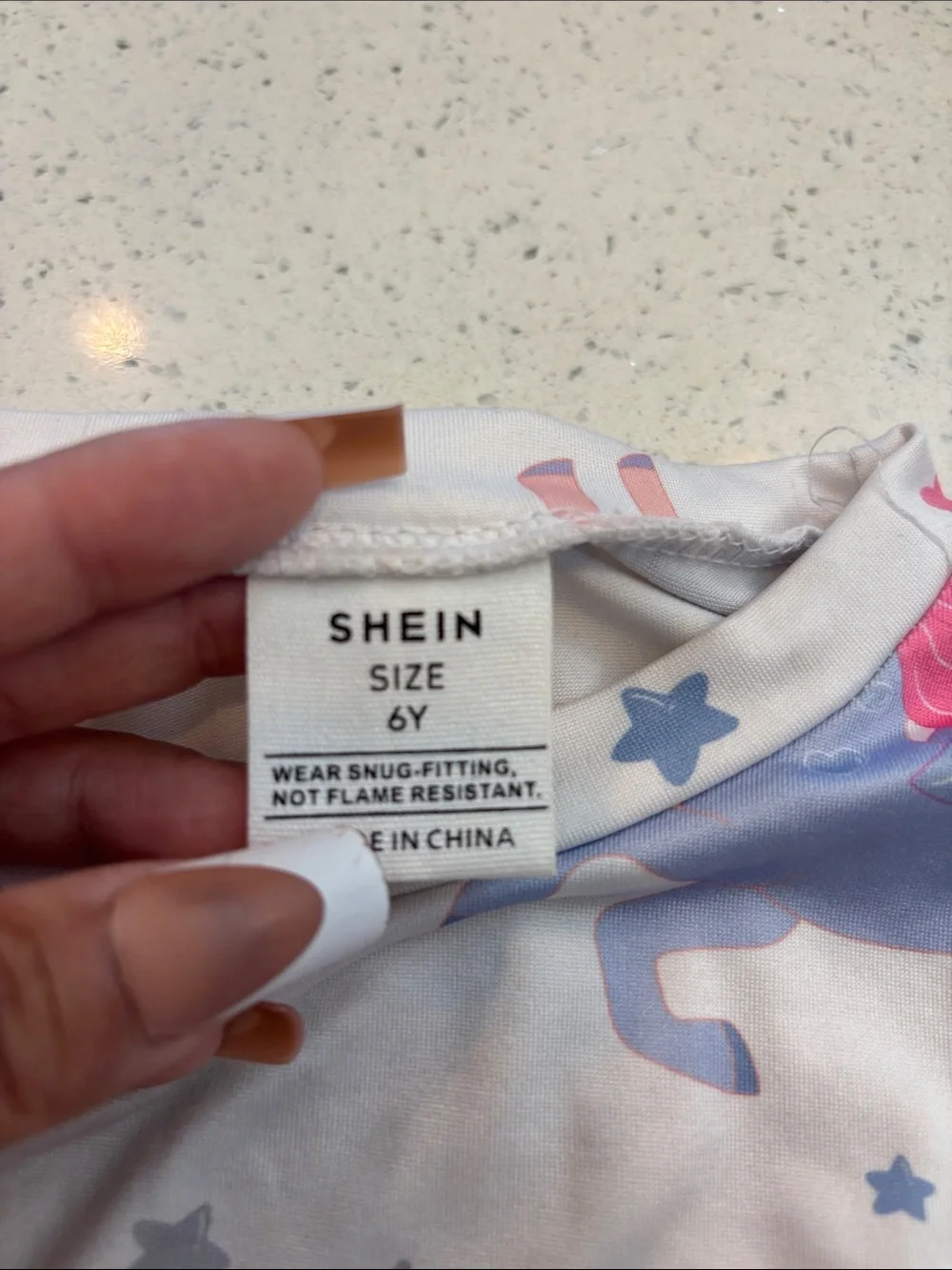 SHEIN Girls Unicorn Print Long Sleeve Pajama Set - Pink, Purple, Blue